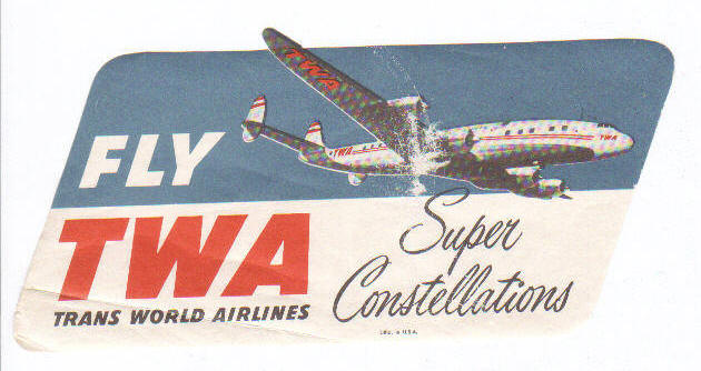 Fly TWA Super Constellation decal